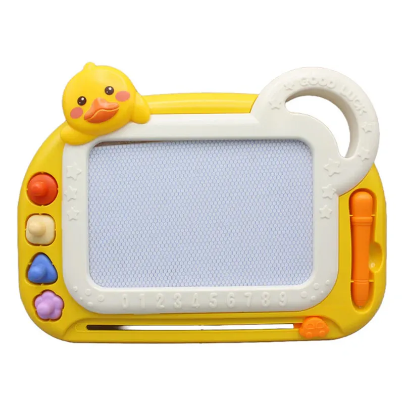 Magic Slate Board erasable Magnetic Drawing, Writing Duck Design with Handle, and Includes Pen & Four Stamps Size 30.7 x 23 cm (TK740)